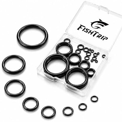FishTrip Fishing Rod Eyelet Repair Kit 60Pcs/160Pcs Fishing Rod Repair Kit 12 Sizes Fishing Pole Ceramic Guides Rings Replacement Kit - color: A_60pcs