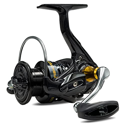Fishdrops Fishing Reels Spinning Reel Left/Right Interchangeable Aluminium Handle, 7.5 oz Ultralight Spinning Reels, 5.5:1 Gear Ratio Deep/Shallow Aluminum Spool for Freshwater and Saltwater - size: TAILER2500