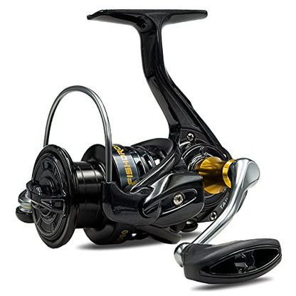 Fishdrops Fishing Reels Spinning Reel Left/Right Interchangeable Aluminium Handle, 7.5 oz Ultralight Spinning Reels, 5.5:1 Gear Ratio Deep/Shallow Aluminum Spool for Freshwater and Saltwater - size: TAILER2500