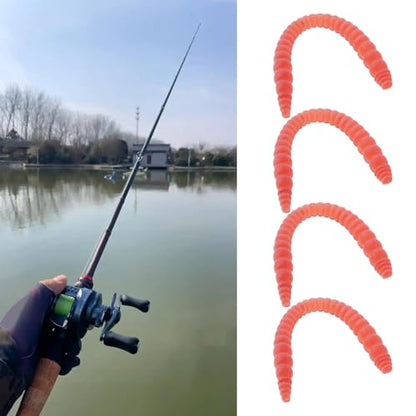 90pcs Realistic Worms Drop Shot Soft Worm Lures Soft Fishing Lure 30pcs 4cm Red Lures 30pcs 6cm Red Lures 30pcs 8cm Brown Lures Soft Plastic Worms Fishing Worms