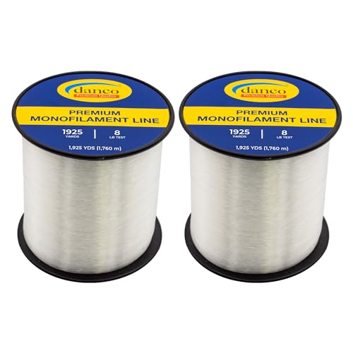 Monofilament Fishing Line | Jumbo Amount 2-1/4 lb Spools Value Pack - Low Memory and Stretch - Abrasion Resistant - Freshwater and Saltwater Fishing Line - size: 6 lb 2395 yards per spool