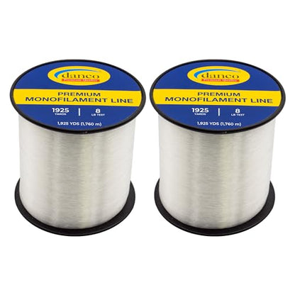 Monofilament Fishing Line | Jumbo Amount 2-1/4 lb Spools Value Pack - Low Memory and Stretch - Abrasion Resistant - Freshwater and Saltwater Fishing Line - size: 6 lb 2395 yards per spool