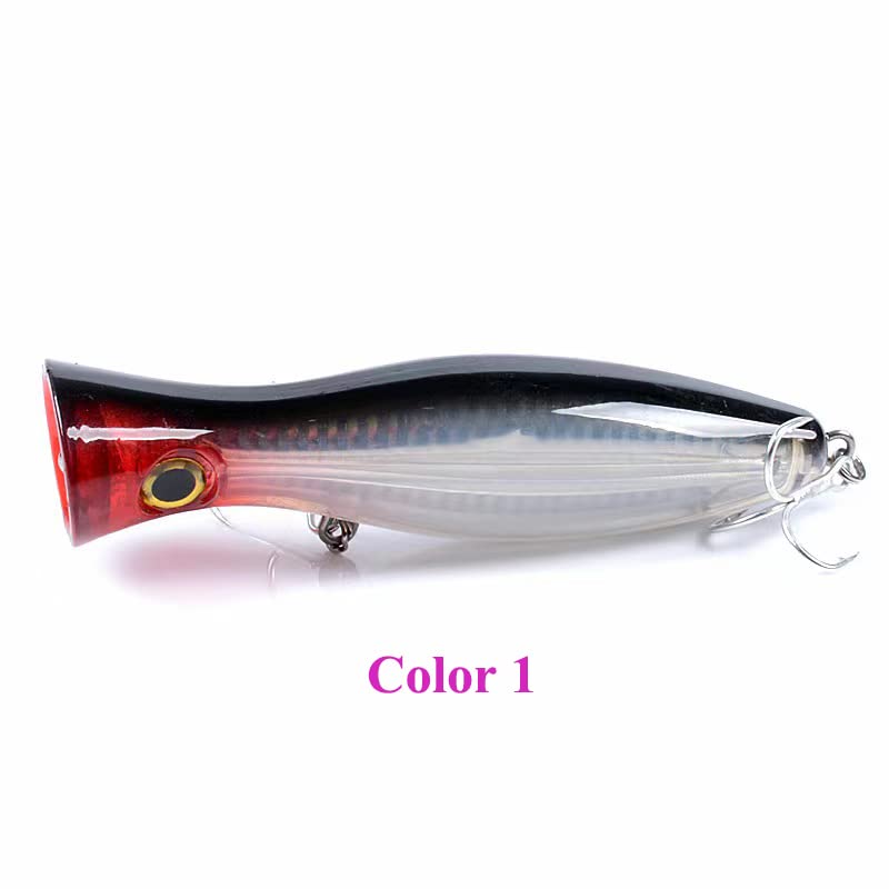 3Pcs Hard Topwater Popper Saltwater Fishing Lures Set,as Large Long Casting Poppers Lure for Bass Salmon Trout Walleye Redfish 38