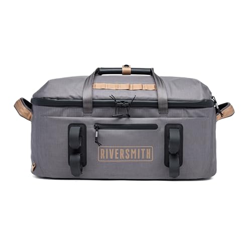 RiverSmith Waterproof Duffel Bag with Rod Tube Holders, Lightweight Fishing Travel Duffel with Backpack Straps, Durable Gear Bag for Fly Fishing, Boating & Adventure Travel (Shadow Kelp, 45L) - color: Shadow Kelp