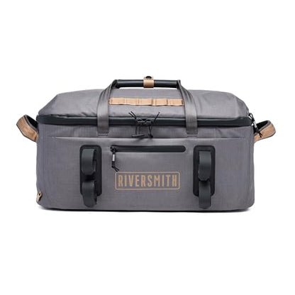 RiverSmith Waterproof Duffel Bag with Rod Tube Holders, Lightweight Fishing Travel Duffel with Backpack Straps, Durable Gear Bag for Fly Fishing, Boating & Adventure Travel (Shadow Kelp, 45L) - color: Shadow Kelp