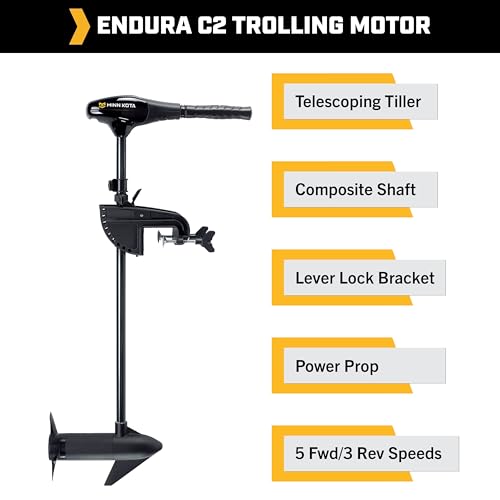 Minn Kota Endura C2 Transom-Mount Electric Trolling Motor – 30 Lb. Thrust, 30 in. Shaft, Freshwater - size: 30 lb Thrust, style: 30 in Shaft