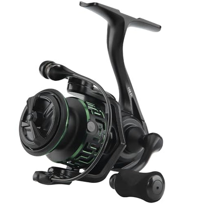 LS Lightweight Spinning Reel 500-1000 Series, 3.8oz Ultralight Carbon Fiber Frame, 5+1 BB, 5.2:1 Gear Ratio, 6.6LBs Max Drag, Saltwater/Freshwater Fishing Reel - color: LS, size: 500