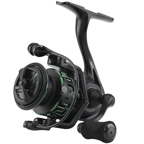 LS Lightweight Spinning Reel 500-1000 Series, 3.8oz Ultralight Carbon Fiber Frame, 5+1 BB, 5.2:1 Gear Ratio, 6.6LBs Max Drag, Saltwater/Freshwater Fishing Reel - color: LS, size: 800