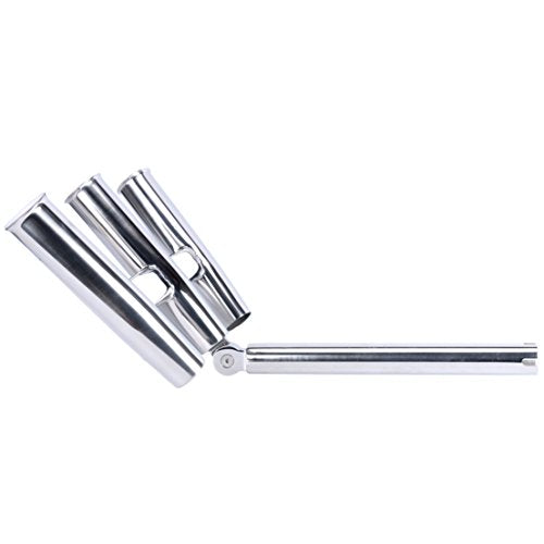 Amarine Made 3 Tube Highly Polished Stainless Steel Outrigger Rod Holder | Triple Rod Holder , Kite Fishing Mount 3 tube rod Holder ,Trident rod holder