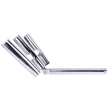 Amarine Made 3 Tube Highly Polished Stainless Steel Outrigger Rod Holder | Triple Rod Holder , Kite Fishing Mount 3 tube rod Holder ,Trident rod holder