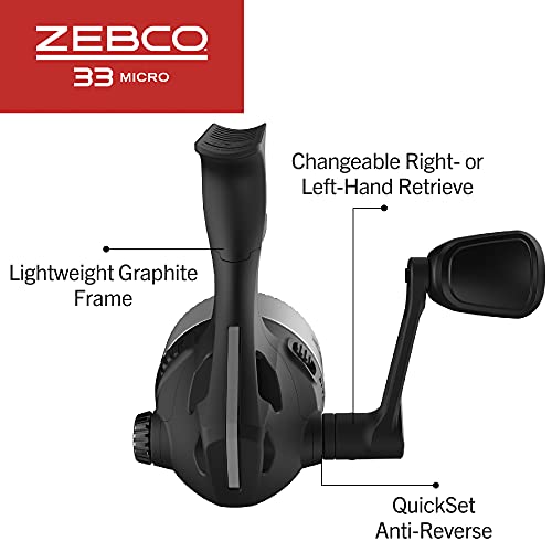 Zebco 33 Micro Spincast Reel and 2-Piece Fishing Rod Combo, 4.5-Foot Rod with Bonus Tackle Pack, QuickSet Anti-Reverse Fishing Reel with Bite Alert