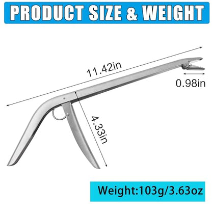Fish Hook Remover, 1PCS/2PCS Premium Stainless Steel Fish Hook Remover Tool - Essential Fishing Pliers, with Strong Jaw Grip and Serrated Teeth,11-1/2 Inches - size: 2PCS