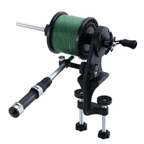Goture Fishing Line Spooler for Fishing Reel, Fits Spools up to 5.9 in Fishing Spooler, Available in Two Lengths Fishing Reel Line Spooler, Adjustable Friction Machine Spooling Station System - color: Fishing Line Spooler