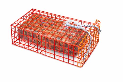 Heavy-Duty Fishing Chum Box – 12” x 7” x 4” PVC Coated Wire Chum Cage – Fits Standard Frozen Chum Blocks