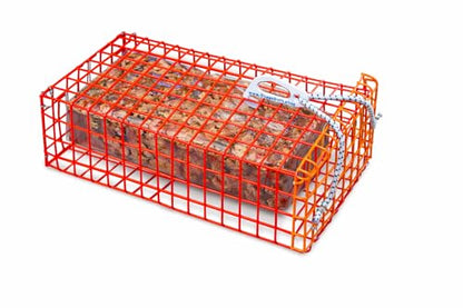 Heavy-Duty Fishing Chum Box – 12” x 7” x 4” PVC Coated Wire Chum Cage – Fits Standard Frozen Chum Blocks