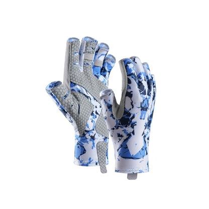 Fishing Gloves UPF50+ Sun Gloves, UV Protection Fingerless Gloves Men Women for Fishing, Kayaking, Rowing, Paddling, Canoeing, Hunting