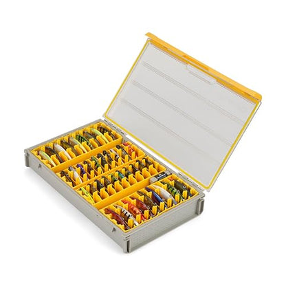 Plano Edge 3700 Lipless Box, Stores 40 Fishing Baits, with Rust-Preventive Rustrictor, Dri-Loc Watertight Seal, WaterWick, Transparent DuraView Lid, Stackable Storage for Crankbaits and More - style: 3700 Lipless
