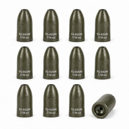 Tungsten Bullet Fishing Weights - Insert Free Worm Sinkers for Bass Fishing, Ultra Sensitive Texas & Carolina Rig Weights, Flipping & Pitching, 1/16, 1/8, 3/16, 1/4, 3/8, 1/2 oz, 5-12 Pack | 3 Colors 1/16-1/2oz Fishing Sinkers for Texas Rig, Carolina Rig,