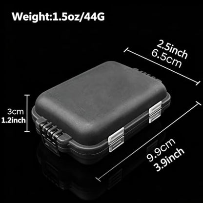 1 Pc Outdoor Portable 10-Grid Thickened Fishing Tackle Box Set,Multi-Functional Lure Box Small Fishing Accessories,Black