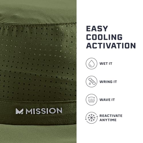 MISSION Cooling UPF Boonie Hat - Unisex Sun Hat for Hiking, Beach & Fishing - Sweat & Water Activated Technology - color: Bronze Green