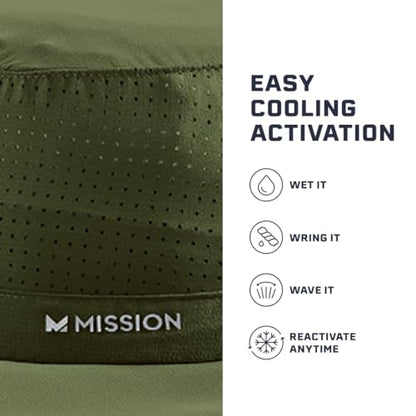 MISSION Cooling UPF Boonie Hat - Unisex Sun Hat for Hiking, Beach & Fishing - Sweat & Water Activated Technology - color: Bronze Green