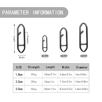 50 Pack Fishing Speed Clips, High Strength Stainless Steel Speed Clip, Fishing Stealth Power Speed Clips, Stainless Steel Quick Change Clip, Fishing Clips Quick Change - size: 1.8cm