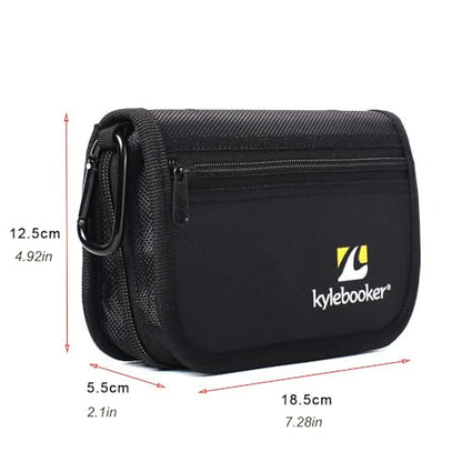 Kylebooker Fishing Lure Storage Bag Spinner Baits Wallet Case | Micro Flies Jig Hooks Box - color: Black