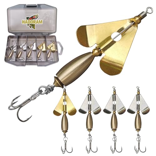 Buzzbait Fishing Lures Kit Bass Spinnerbait Baits with Treble Hook Topwater Buzz Bait Swimbait Metal Swim Jig Lure for Bass Pike Trout Salmon Fishing Freshwater Saltwater Fishing