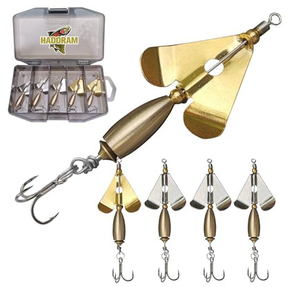 Buzzbait Fishing Lures Kit Bass Spinnerbait Baits with Treble Hook Topwater Buzz Bait Swimbait Metal Swim Jig Lure for Bass Pike Trout Salmon Fishing Freshwater Saltwater Fishing