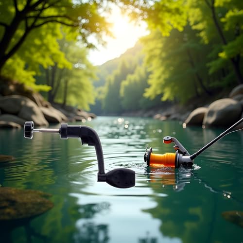 JJLFresheners Fishing Reel Handle Knob, Black, Easy Installation, Replacement Part