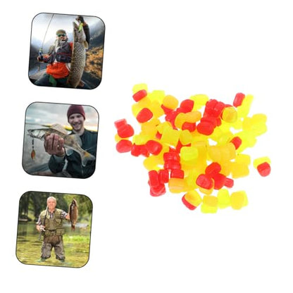 Hemobllo 150pcs Soft Silicone Floating Corn Lures for Trout and Carp Fishing, Soft Yet Sturdy Simulation Bait Lifelike Shape for Freshwater and Saltwater Angling