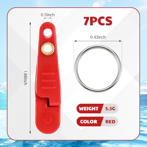 19/21/42 Piece Snap Weight Kit Trolling System Include Trolling Weights Red Clips Bullet/Fish Shape Fishing Weights for Walleye Saltwater Freshwater Fishing