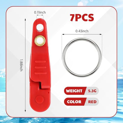 19/21/42 Piece Snap Weight Kit Trolling System Include Trolling Weights Red Clips Bullet/Fish Shape Fishing Weights for Walleye Saltwater Freshwater Fishing