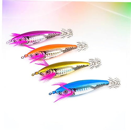 POPETPOP 4pcs Fishing Accessories Realistic Fake Bait Bass and Trout Lures Fishing Tools for Adults
