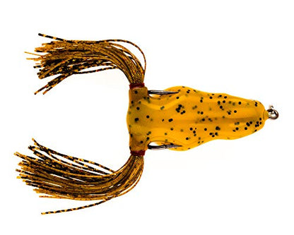 Scum Frog Scumdog Topwater Bass Fishing Hollow Body Frog Lure with Weedless Hooks - color: Pumpkin Seed, size: 1/2 Ounce