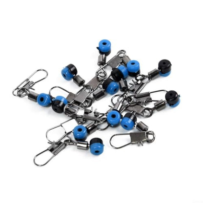 Plastic Hard Swivel with Interlock Snap, Large 2# Red Medium 4# Yellow Small 6# Blue, Copper Alloy Fishing Tackle for Freshwater Saltwater, 100 Pieces per Box