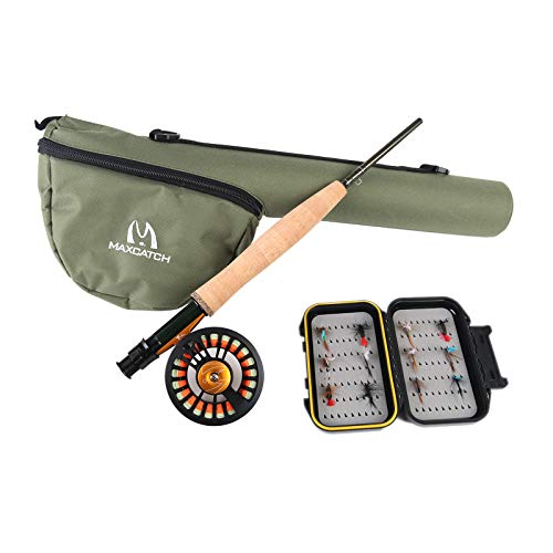 M MAXIMUMCATCH Maxcatch Alltime Travel Fishing Rod-Ultra Compact for Backpacking 8-Piece 9ft with Rod Tube (Size: 5/6/8wt) - color: Alltime Rod&Reel Combo, size: 9' 5wt 8pcs