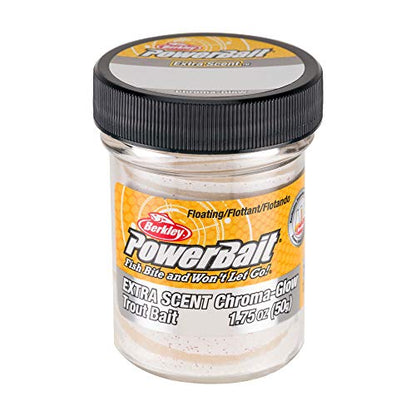 Berkley PowerBait Glitter Chroma-Glow Fishing Dough Bait, Mallow Glow Red Fleck