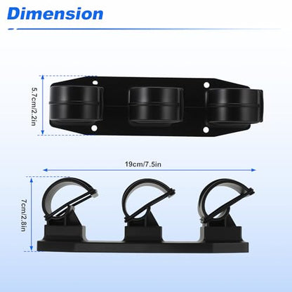 2X Magnetic Fishing Rod Holder, Magnetic Fishing Pole Storage Rack for Car Boat Truck Pickup Bed Wall Garage Door, W/ EVA Foam, Horizontally