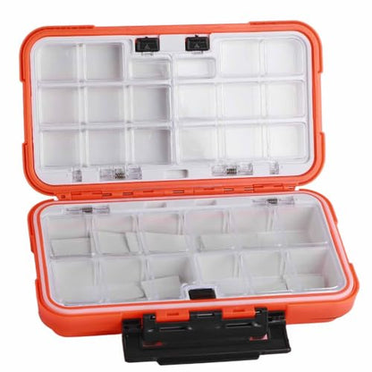 3PCS Water proof Tackle Box – Double-Sided ABS Storage Case for Fishing Lures, Hooks and Terminal Tackle, Portable Organizer Container