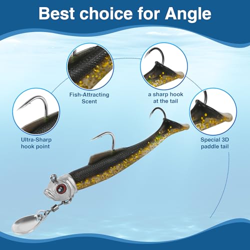 Soft Fishing Lure Set - size: Medium