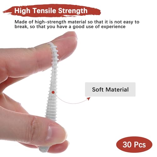 Soft Fishing Lures - Paddle Tail Swim Bait for Bass, Trout in Saltwater & Freshwater - Rigged with Hooks - Durable ABS Plastic - color: White, size: 2.95"
