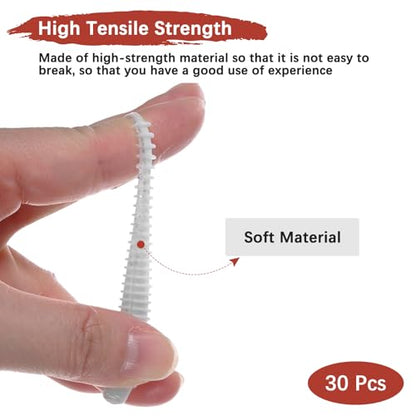 Soft Fishing Lures - Paddle Tail Swim Bait for Bass, Trout in Saltwater & Freshwater - Rigged with Hooks - Durable ABS Plastic - color: White, size: 2.95"