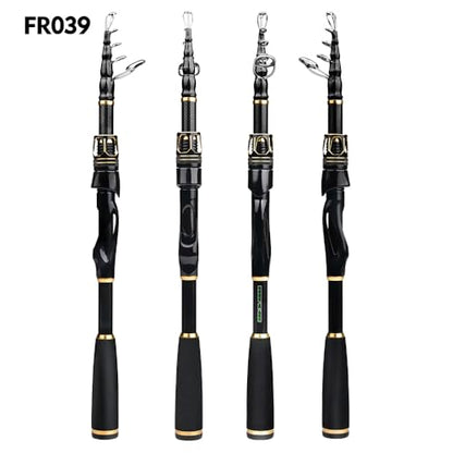 Fishing Rod and Reel Combo - Carbon Fiber Telescopic Fishing Pole with 2000 Spinning Reel Combos - Sea Saltwater Freshwater Ice Bass Fishing Tackle Set Fishing Rods Kit Fishing Poles and Reels Combo - color: Single Fishing Rod, size: 5.9 ft