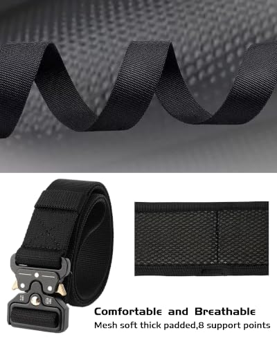 HXBYX Fishing Belt Rod Holder, Adjustable Nylon Wading Belt with Detachable Tackle Bag, Fishing Rod Pole Holder Stand Up Waist Fighting Belt for Fishing, Gift for Fisherman