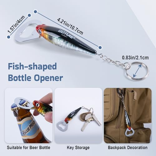 Goture Fishing Hanging Scale + Ruler + Bottle Opener, Mechanical Kitchen and Fish Fishing Scale, Multi-Purpose Portable Hand Held Dial Weight Scale with Tape Measure (50 Lbs / 22Kg) - color: Fishing Scale + Ruler + Bottle Opener
