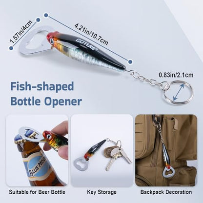 Goture Fishing Hanging Scale + Ruler + Bottle Opener, Mechanical Kitchen and Fish Fishing Scale, Multi-Purpose Portable Hand Held Dial Weight Scale with Tape Measure (50 Lbs / 22Kg) - color: Fishing Scale + Ruler + Bottle Opener