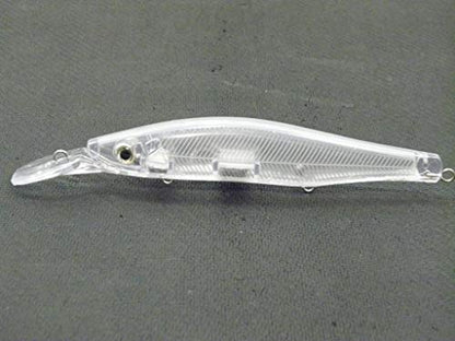 10 Blank Unpainted Minnow Crankbait Topwater Lipless Jerkbait Fishing Lures V3 - color: UPM629P10