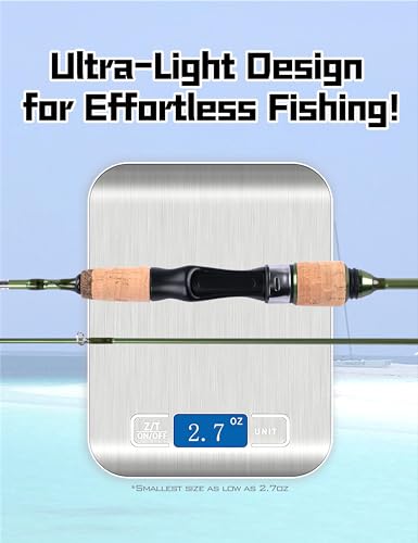LITTMA Wild Streams Ultralight Spinning&Casting Trout Rod, 2-Piece Fishing Rod for Crappie, Panfish & Micro Fishing, Green Carbon Fiber Blank with Cork Handle, 5’6”/6’/6’6”/7’ - size: 5'6"-Spin-Ultralight (2pcs)