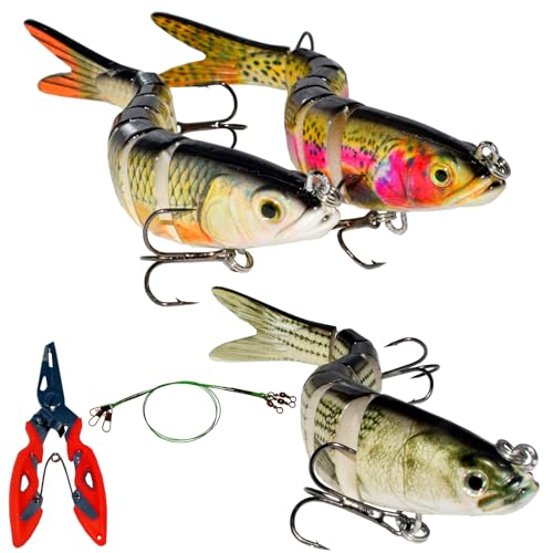 Fishing Lure Swimbait Crankbait Trout Bass Catfish Muskie Bait Fishing Accessories Fishhook Hunting - color: Herring-5.5''-3PCS-Set A